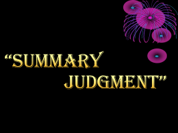 summary-judgement - The Selangor Bar
