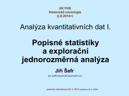 AKDI.: Popisné statistiky v analýze dat