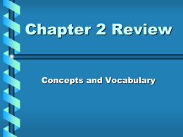 Ch 2 Review