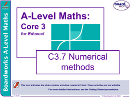 C3.7 Numerical methods