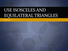 Use isosceles and equilateral triangles