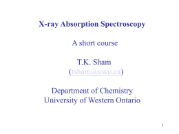 What is X-ray absorption spectroscopy