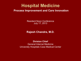 Hospital Medicine by Dr. Chandra