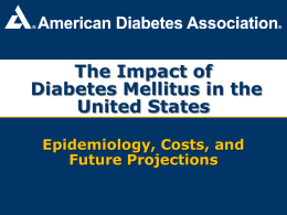 epidemiology - American Diabetes Association