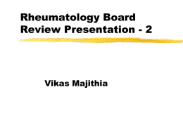 Rheumatology Board Review Presentation