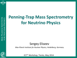 Penning-Trap Mass Spectrometry for Neutrino Physics