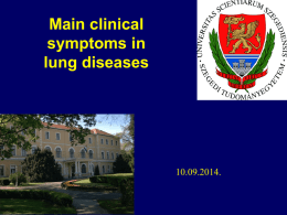 02. Main clinical features of lung diseases