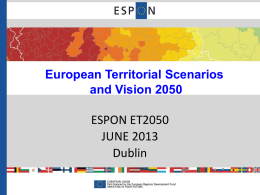 European Territorial Scenarios and Vision 2050
