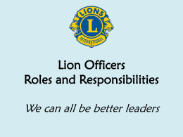 Officer roles summary 2014