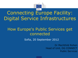 Connecting Europe Facility: Digital Service Infrastructures