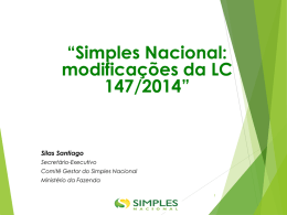 Simples Nacional: modificações da LC 147/2014