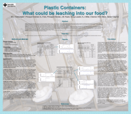 Plastic Containers: What could be leaching into our food?
