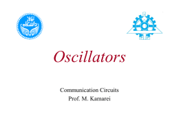 The course slides for "Oscillators"