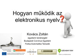 Kovács Zoltán - Hogyan működik az elektronikus nyelv