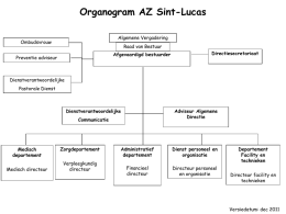Organogram Medisch Departement - AZ Sint