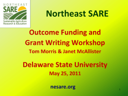 Performance Target - Northeast Sustainable Agriculture Research