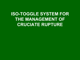 iso-toggle system for the treatment of cruciate rupture