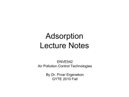 Adsorption Lecture Notes