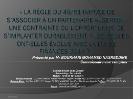M. Boukhari - Finances & Conseil Méditerranée