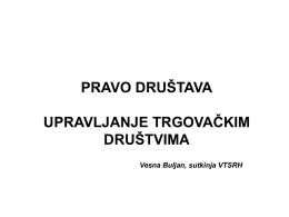 PRAVO DRU&Scaron;TAVA UPRAVLJANJE TRGOVAČKIM DRU&Scaron;TVIMA