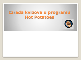 Izrada kvizova u programu Hot Potatoes