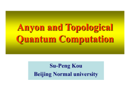 Topological Quantum Computation