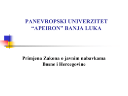 Takmičarski dijalog - Panevropski univerzitet Apeiron