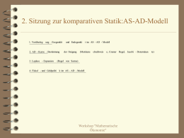 1. Sitzung zur komparativen Statik: IS/LM