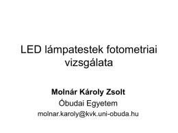 LED lámpatestek fotometriai vizsgálata
