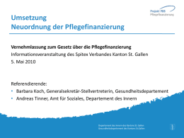 Powerpoint-Präsentation - Spitex Verband Kt. St. Gallen
