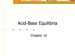 Chapter 16 – Acid