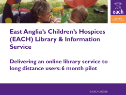 Sue Langley Providing a long distance library service