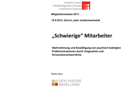 PowerPoint-Präsentation - Arbeitsintegration Schweiz