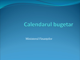 Calendarul bugetar