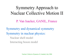 Symmetry approach to nuclear collective motion II