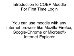 Moodle: Tutorial(First Login)