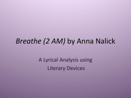 Breathe (2 AM) by Anna Nalick