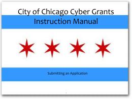 City of Chicago Cyber Grants Registration Manual