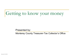 ten dollars - Monterey County