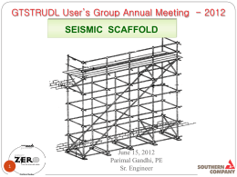 guidelines for seismic scaffold
