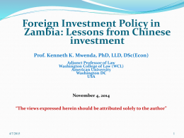 Foreign-Investment-Policy-in-Zambia