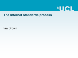 The Internet standards process