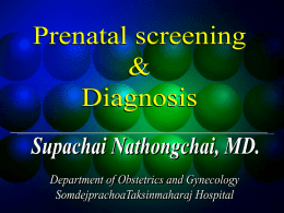 Prenatal Diagnosis in first half of pregnancy : An update