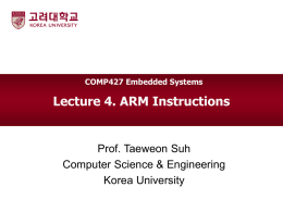 Lec4 ARM Instructions