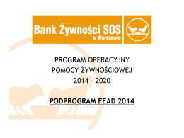 prezentacja_FEAD_2014 - Bank Żywności SOS w Warszawie