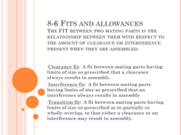 Fits and Allowances - Ivy Tech -