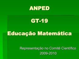 ANPED GT-19 Educação Matemática