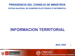 Infraestructura de Datos Espaciales del Perú