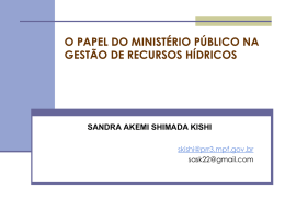 o papel do ministério público na gestão de recursos - fonasc-cbh