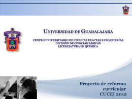 Licenciatura en Química - Universidad de Guadalajara